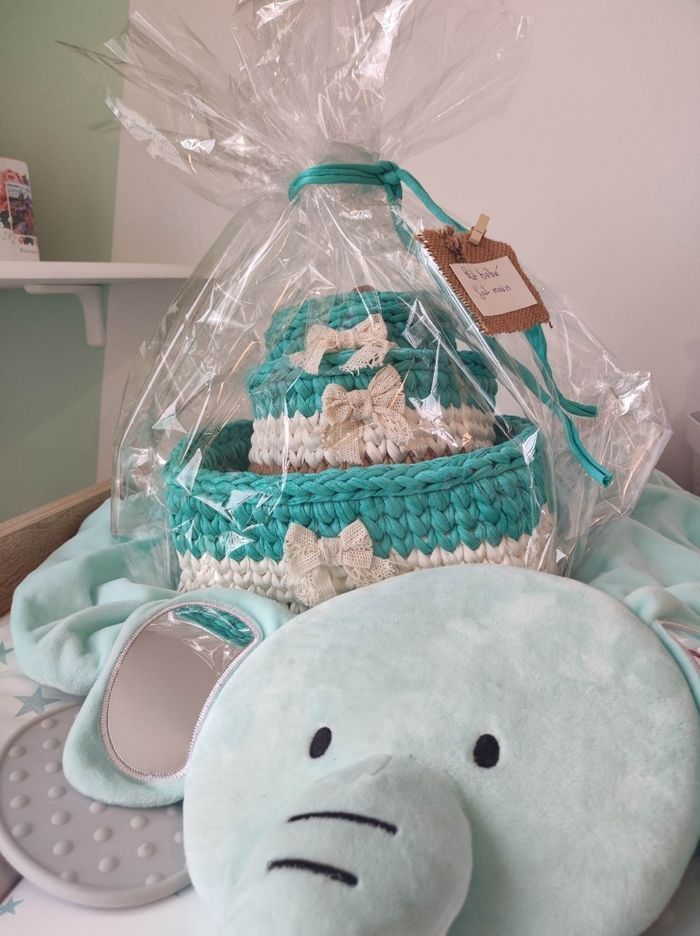Pack paniers rangement en Trapilho pour bébé - photo numéro 4