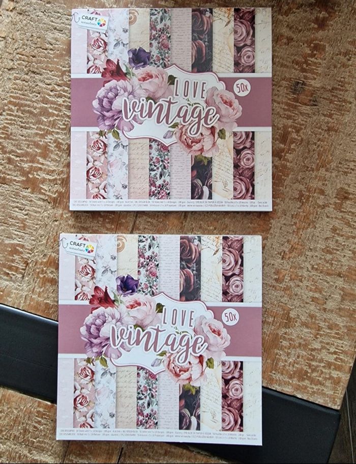 Lot de 2 blocs scrapbooking