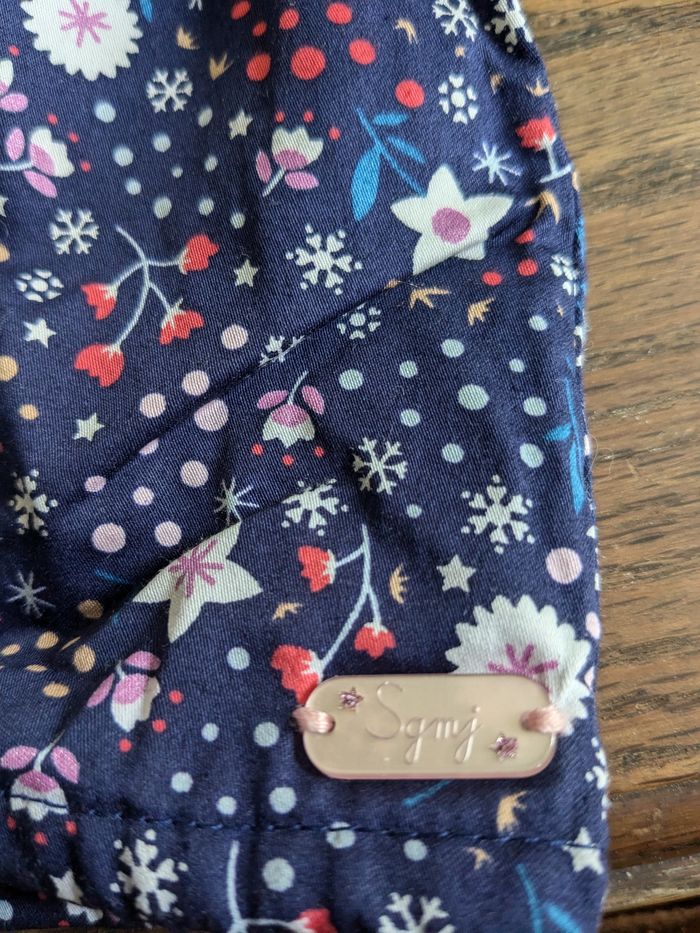 Blouse Bleue marine fleurie Sergent Major 6-9mois - photo numéro 2