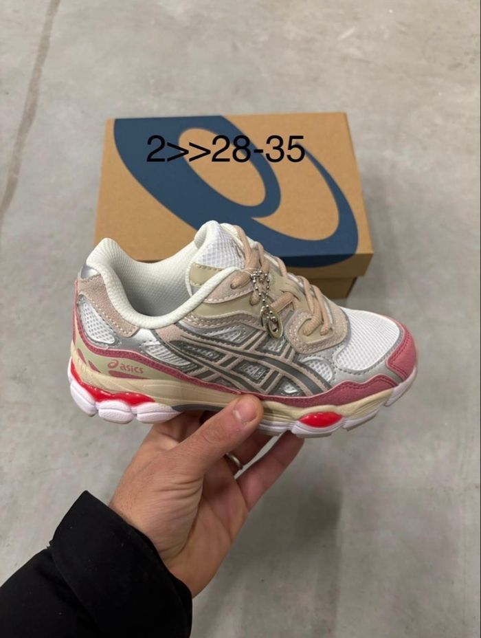 Asics gel nyc enfants rose blanche 32