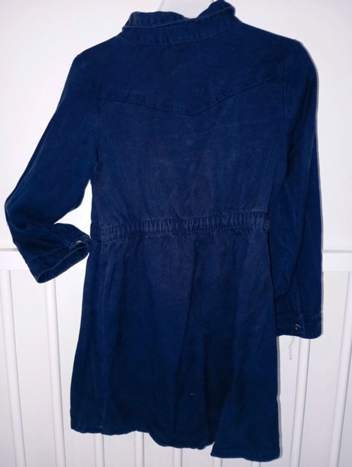 Robe mi saison sergent major 7 ans motif broderie fleur papillon - photo numéro 2