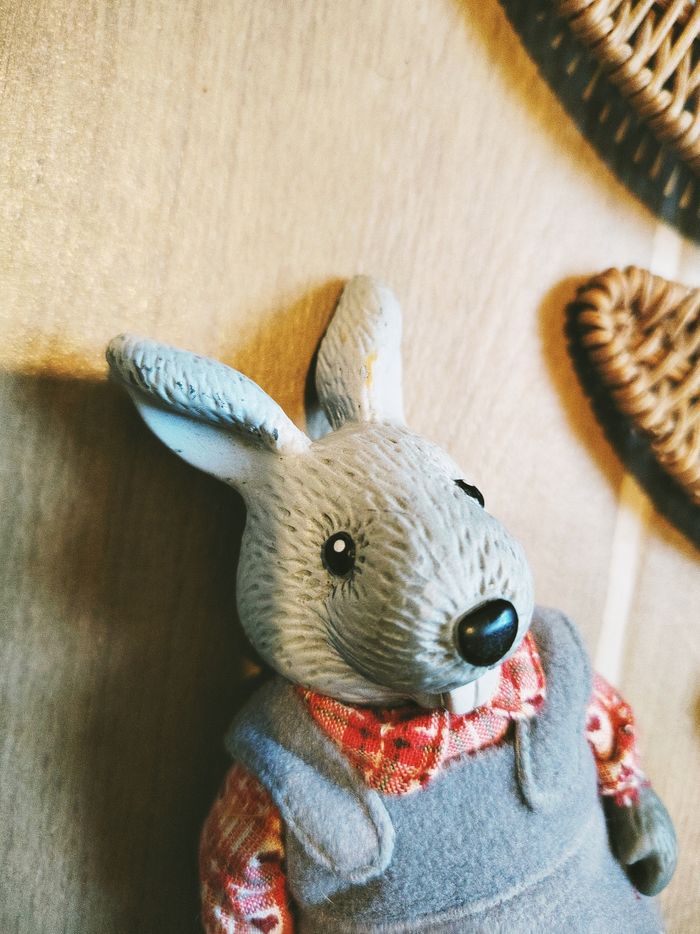 🐰Poupée petite lapine avec robe grise Les copains de la forêt marque Berchet - photo numéro 2