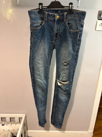 Jeans femme effet arracher