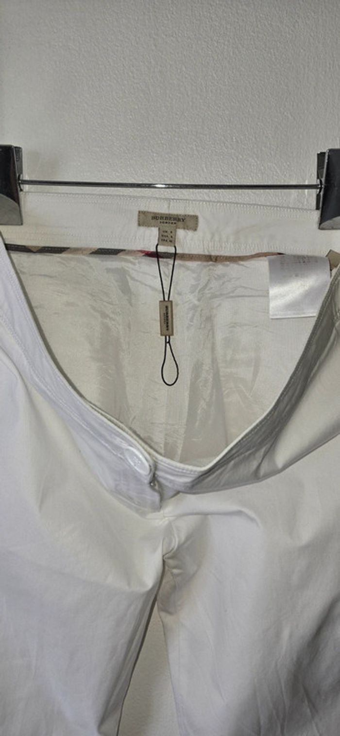 Pantalon Burberry London Blanc avec étiquettes - photo numéro 4