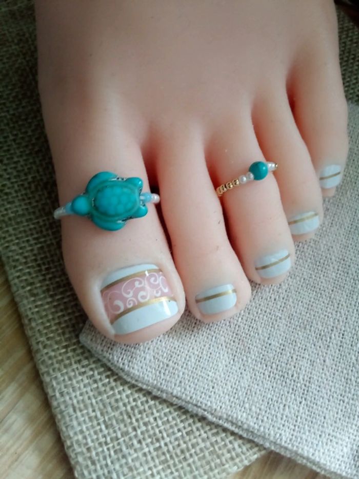 Lot de 2 bagues d'orteils bohèmes