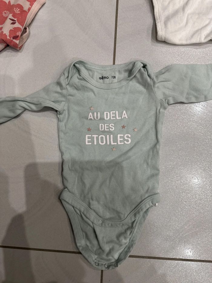 Lot de 3 bodies manches longues 12 mois - photo numéro 3
