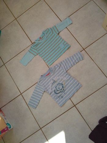 Lot 2 t-shirt Tissaia 3 mois