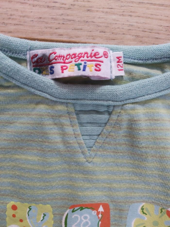 Tee-shirt sans manches garçon La compagnie des petits 12 mois en très bon état (78) - photo numéro 2