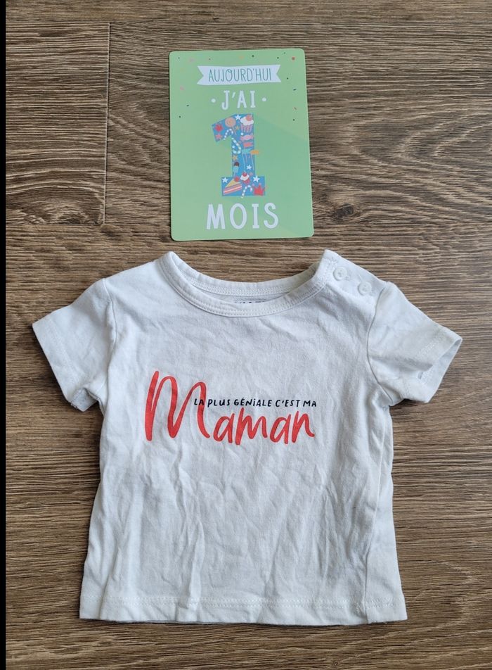 Lot de 2 Tee-shirts 1 mois - photo numéro 4