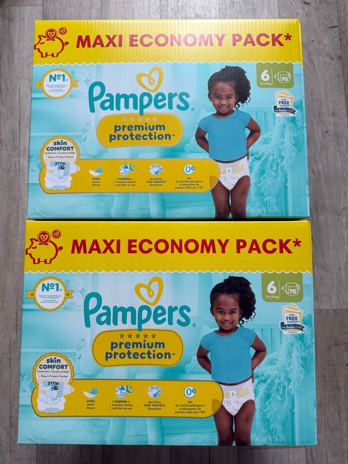 Lot de 2 maxi pack Pampers premium taille 6