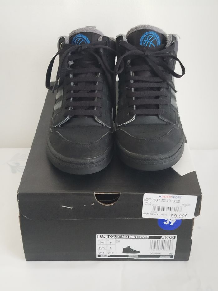 Baskets montantes noires et grises Adidas taille 38 2/3 - photo numéro 1