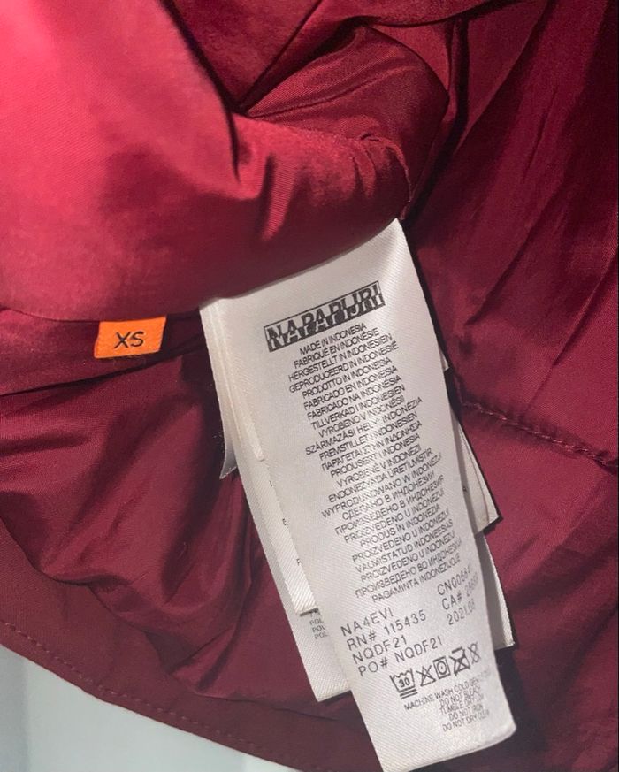 Manteau veste Anorak Skidoo Napapijri Bordeaux - Taille XS femme - photo numéro 2