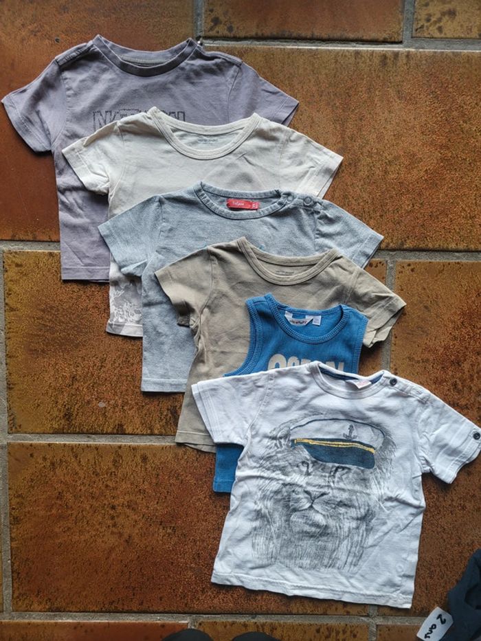 Lot de 6 tee-shirts garçon 2ans
