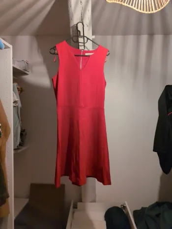 Robe d'été mi-saison camaïeu rouge
