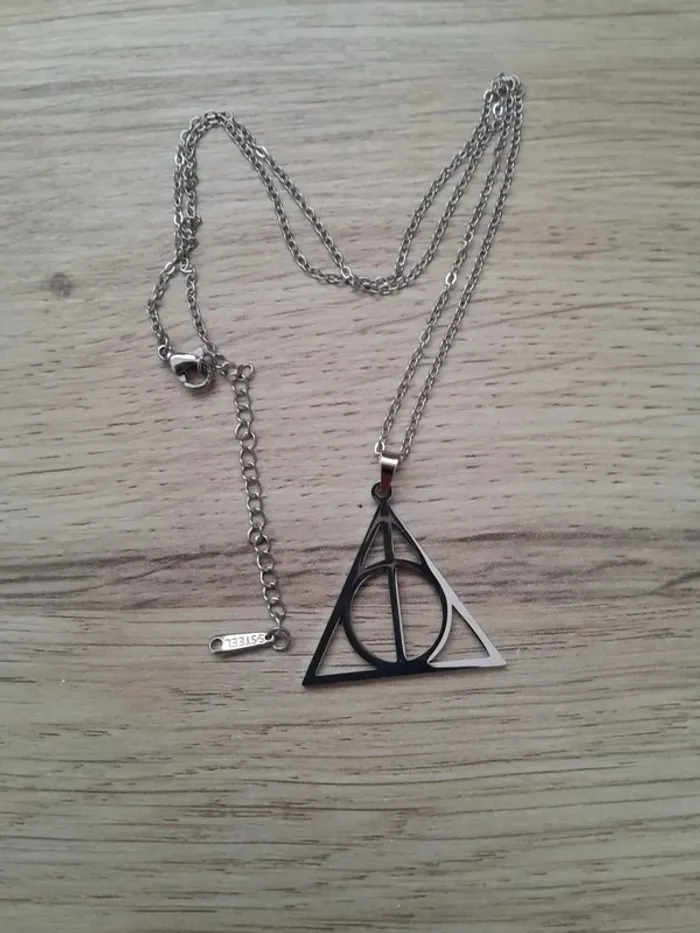 Collier Harry Potter, argenté, acier inoxydable (tampon)