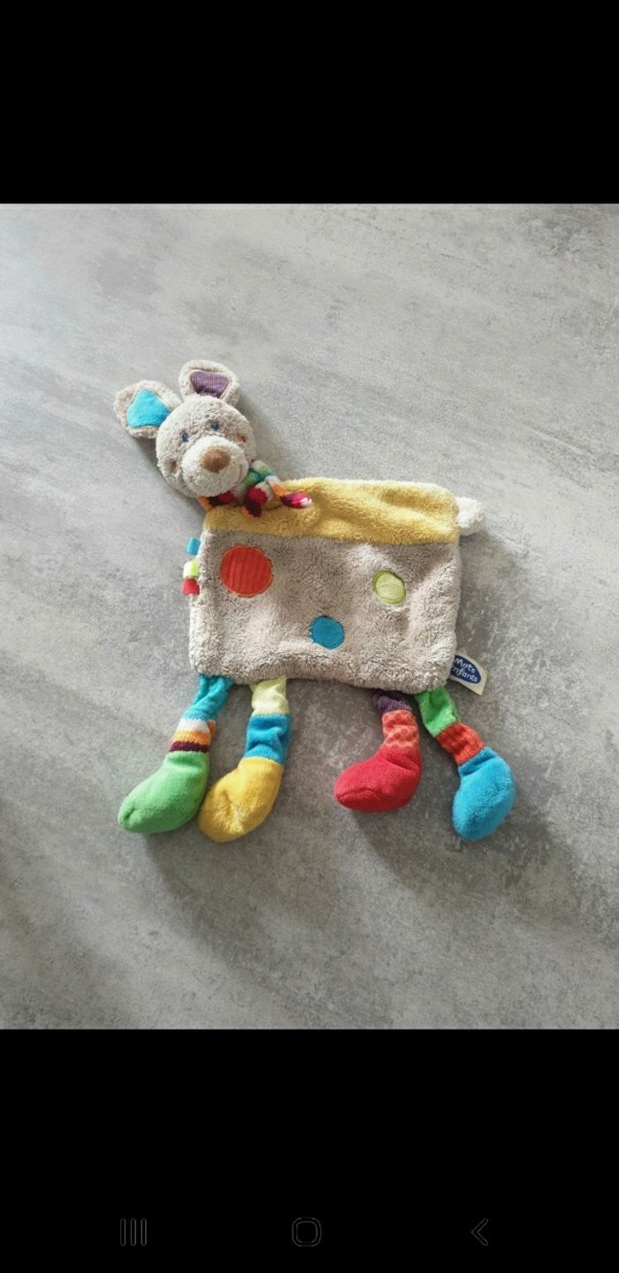 Doudou plat coloré