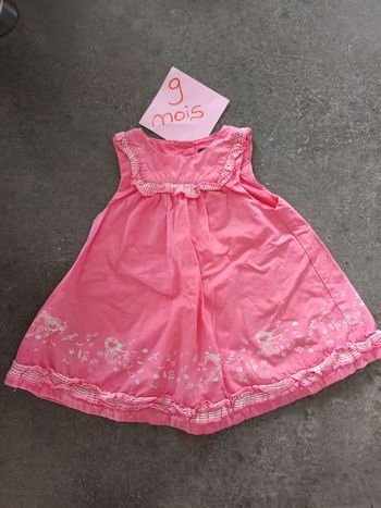Robe rose sirènes 9 mois