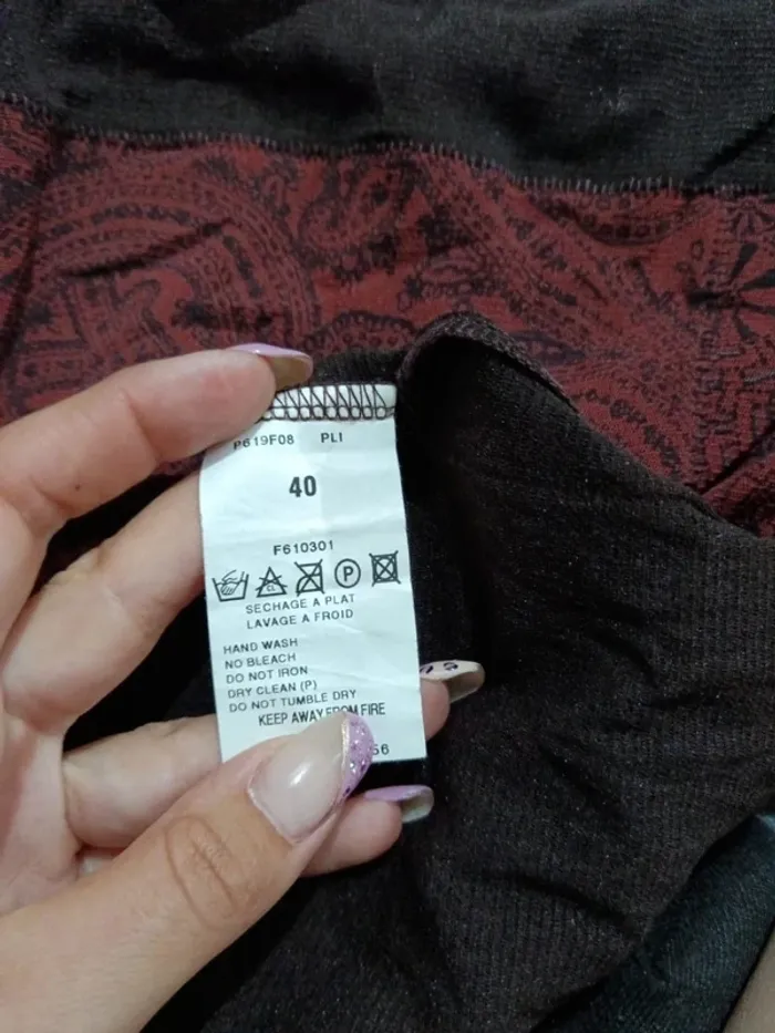 C55 blouse marron / bordeaux One step 40 - photo numéro 5