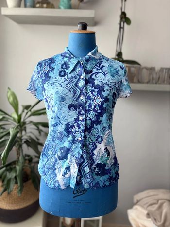 Haut transparent à motif - taille 36/S - en très bon état