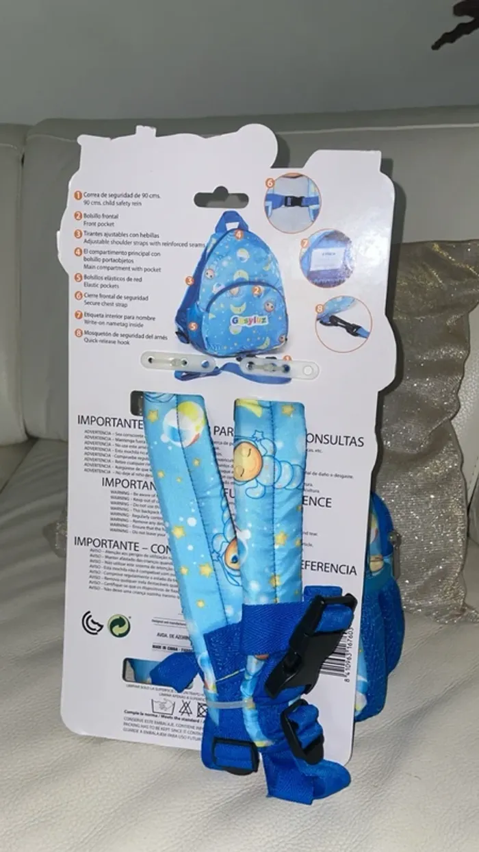 Mini sac à dos Gusyluz avec harnais de sécurité pour enfant (1-4 ans) Neuf - photo numéro 2