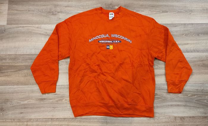 Vêtement homme Sweatshirts Sweats pull orange Fruit of the loom taille L #Retrostreet - photo numéro 7