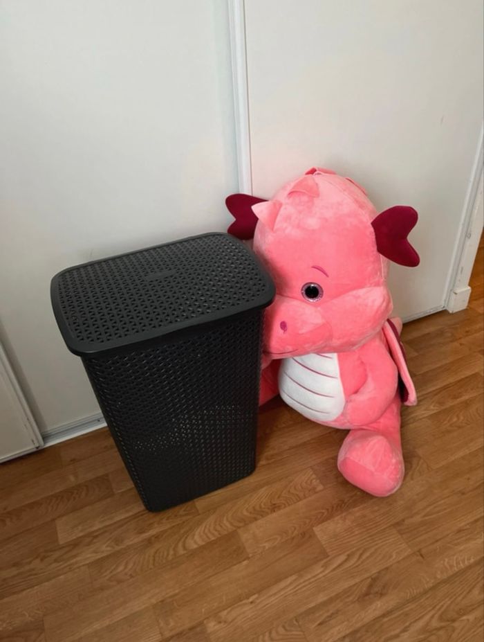 Grande peluche dragon rose - photo numéro 4