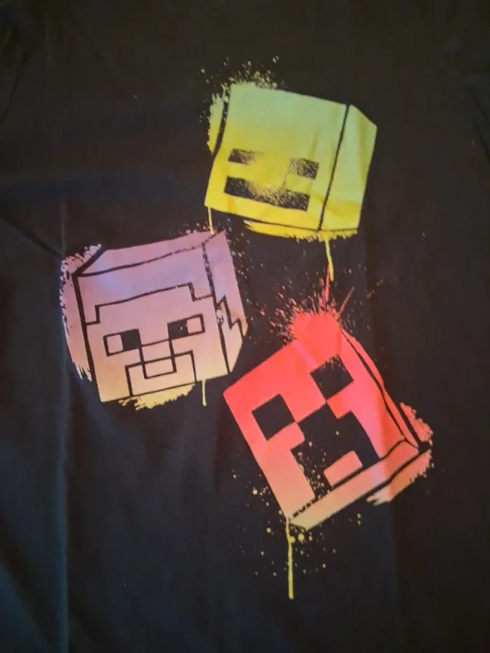T-shirt minecraft taille 158 164cm - photo numéro 3