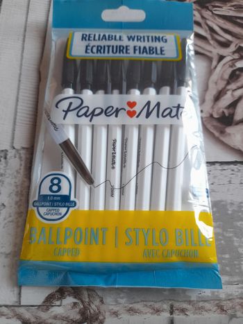 Paquet 8 stylos billes noirs Paper Mate