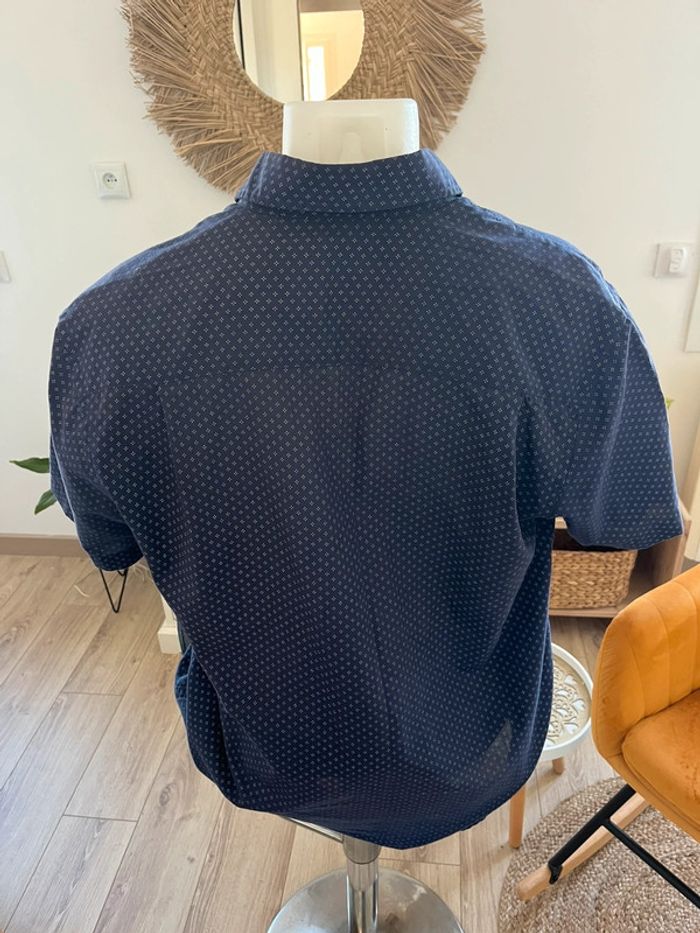 Chemise Pierre Cardin manches courtes bleu marine - Taille M - photo numéro 4
