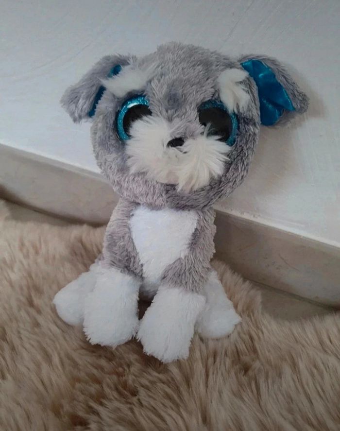 Peluche gris chien ty