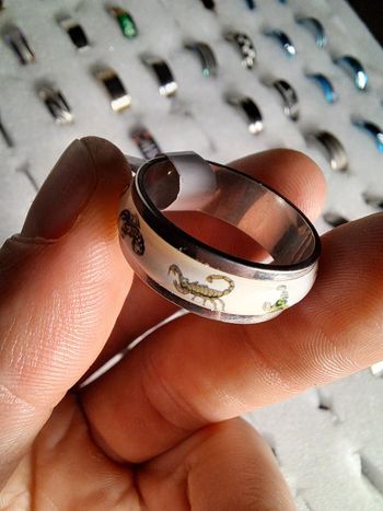 Bague acier inoxydable motifs