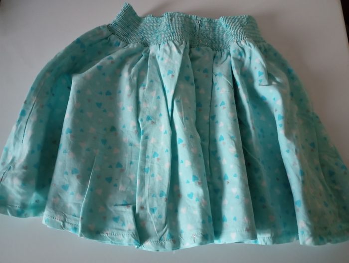 Jupe 4/5 ans. Coton bleu  turquoise blanc argenté . Disney Elsa Reine des neiges. Parfait état - photo numéro 6