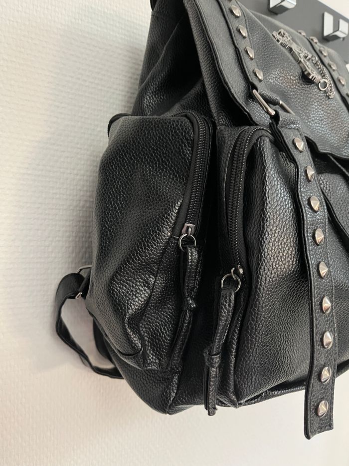 Beau Sac à Dos Gothique avec Croix & Rivets - photo numéro 4