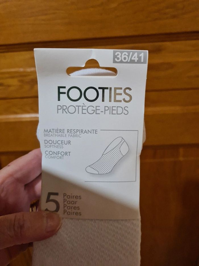 Lot  5 paires protège  pieds  footies - photo numéro 4