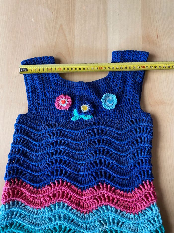 Robe crochet fait main maison fille 5 6 ans - photo numéro 5