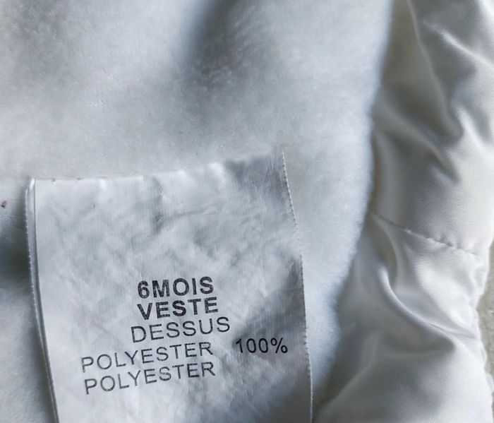 Manteau d'hiver blanc à capuche 6 mois - photo numéro 6