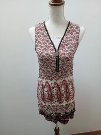 Robe rose et blanche courte taille 34/36