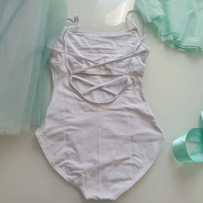 Justaucorps brassière+ tutu long vert d'eau - photo numéro 2