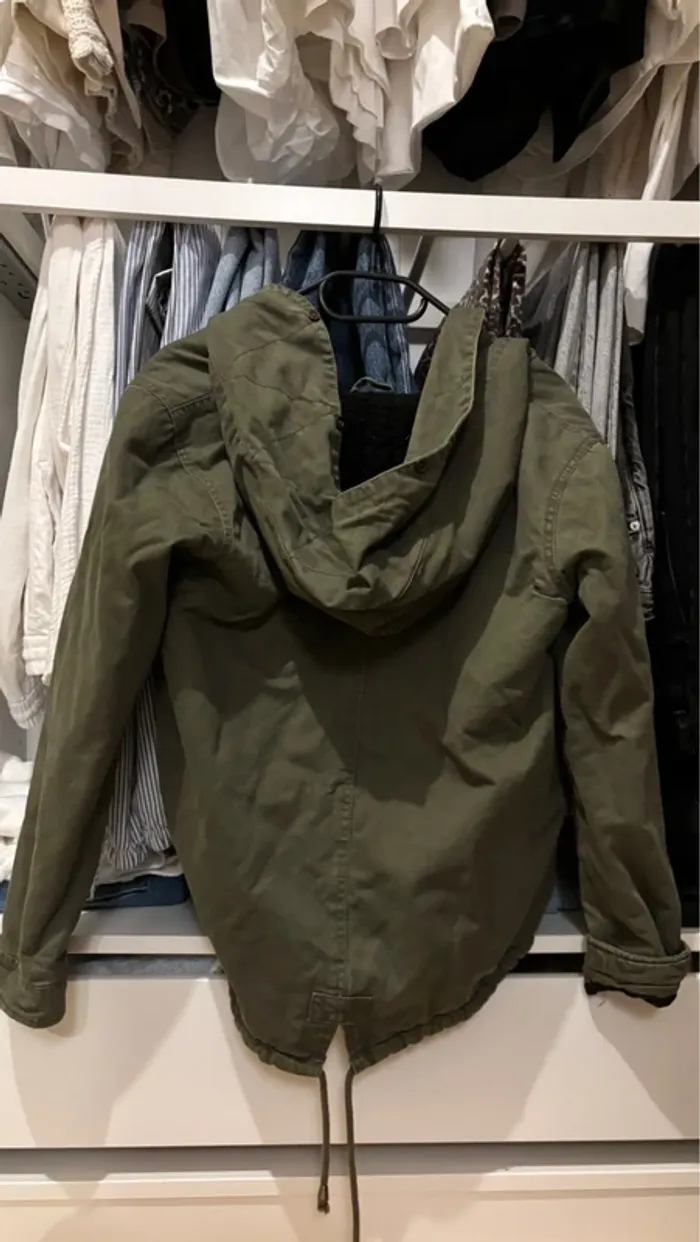 Blouson à capuche kaki - photo numéro 5