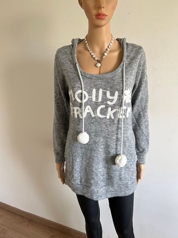 Pull gris à manches longues Molly Bracken taille unique état satisfaisant (bouloches)