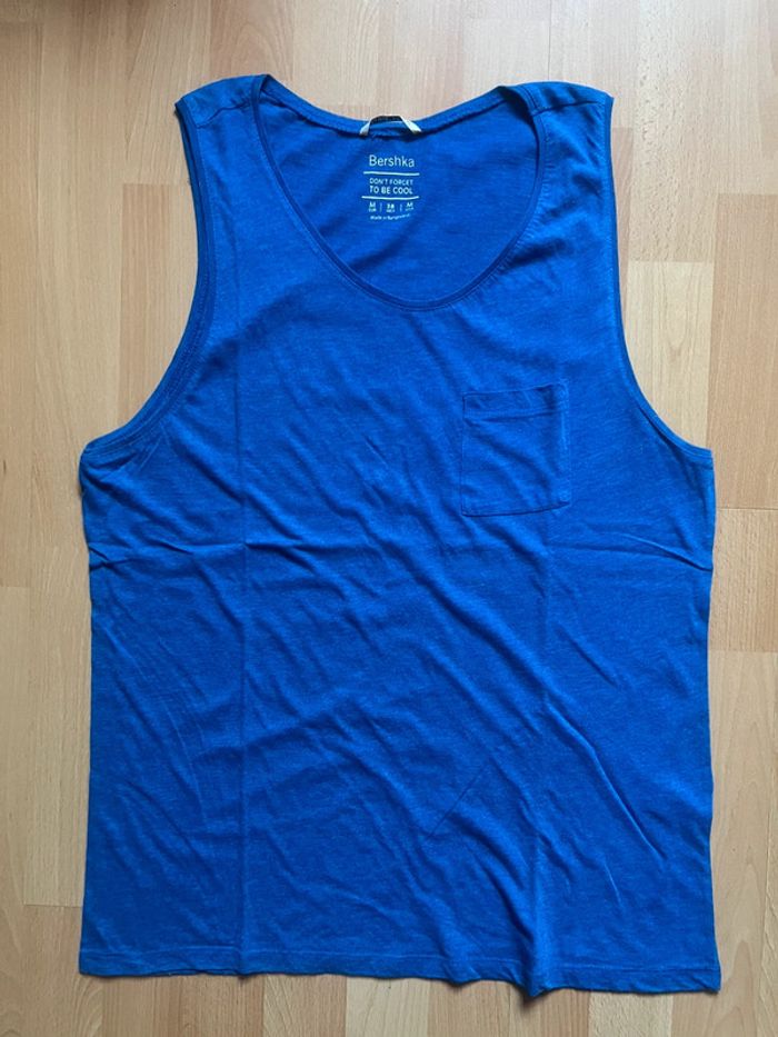 Débardeur homme bleu Bershka taille M - photo numéro 2