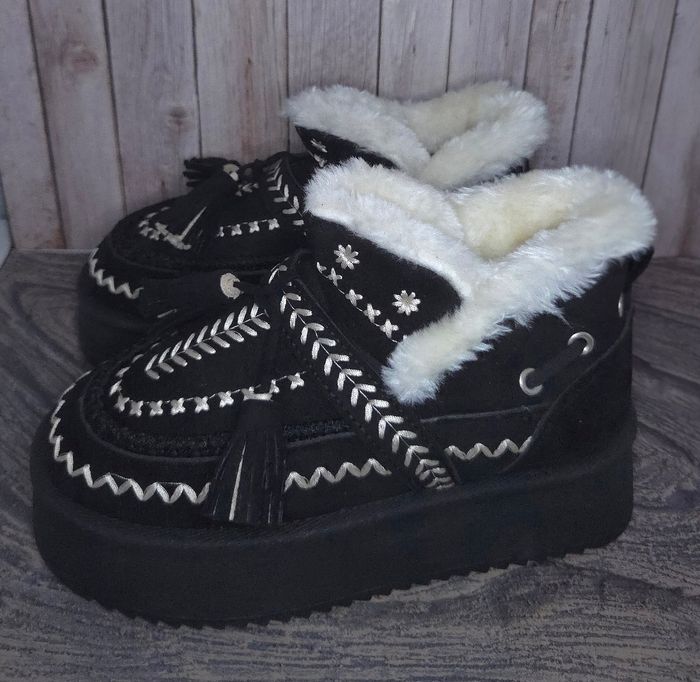 Boots d'hiver noires bottines basses tendances - Taille 41 - Neuves