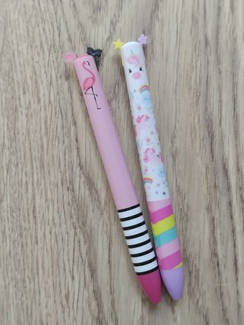 Stylo Flamant rose et Licorne 