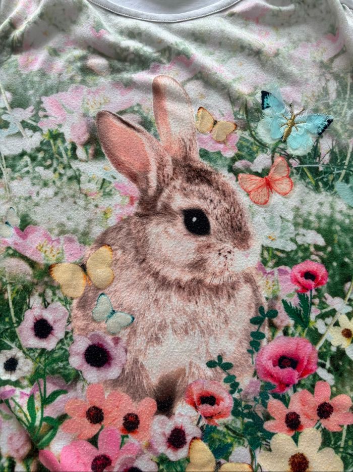 H&M - t-shirt lapin fille 6-8 ans - photo numéro 2