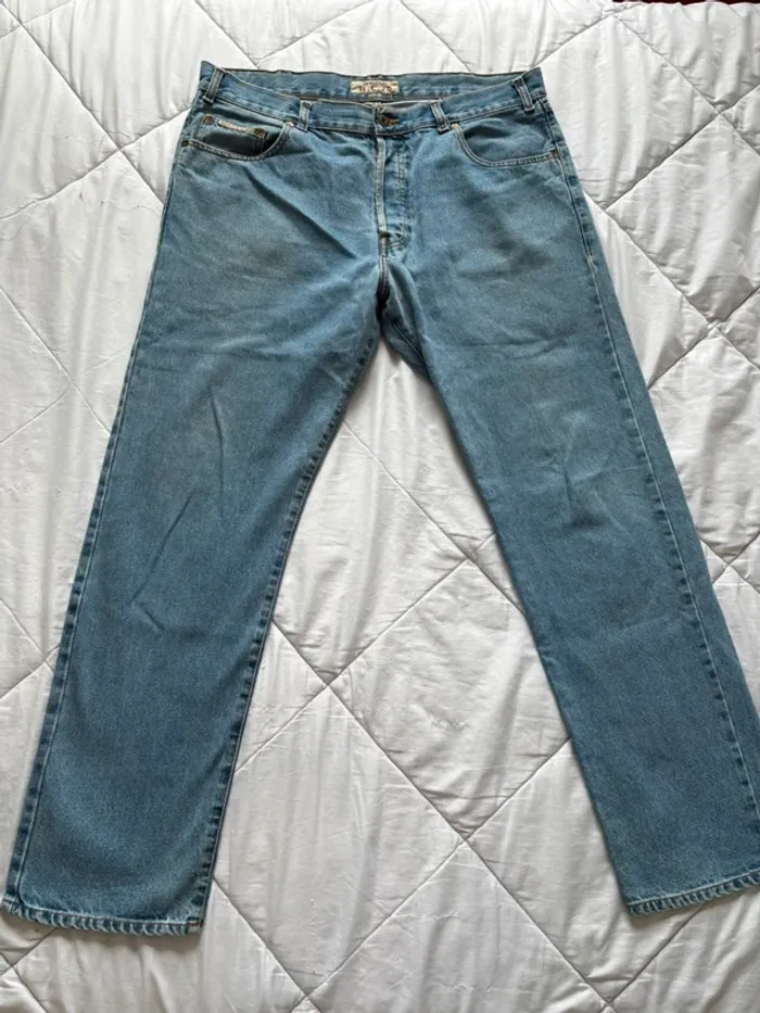 Jean vintage Rica Lewis RL70 relaxed fit droit regular straight bleu clair taille 50/2XL 90s homme - photo numéro 4