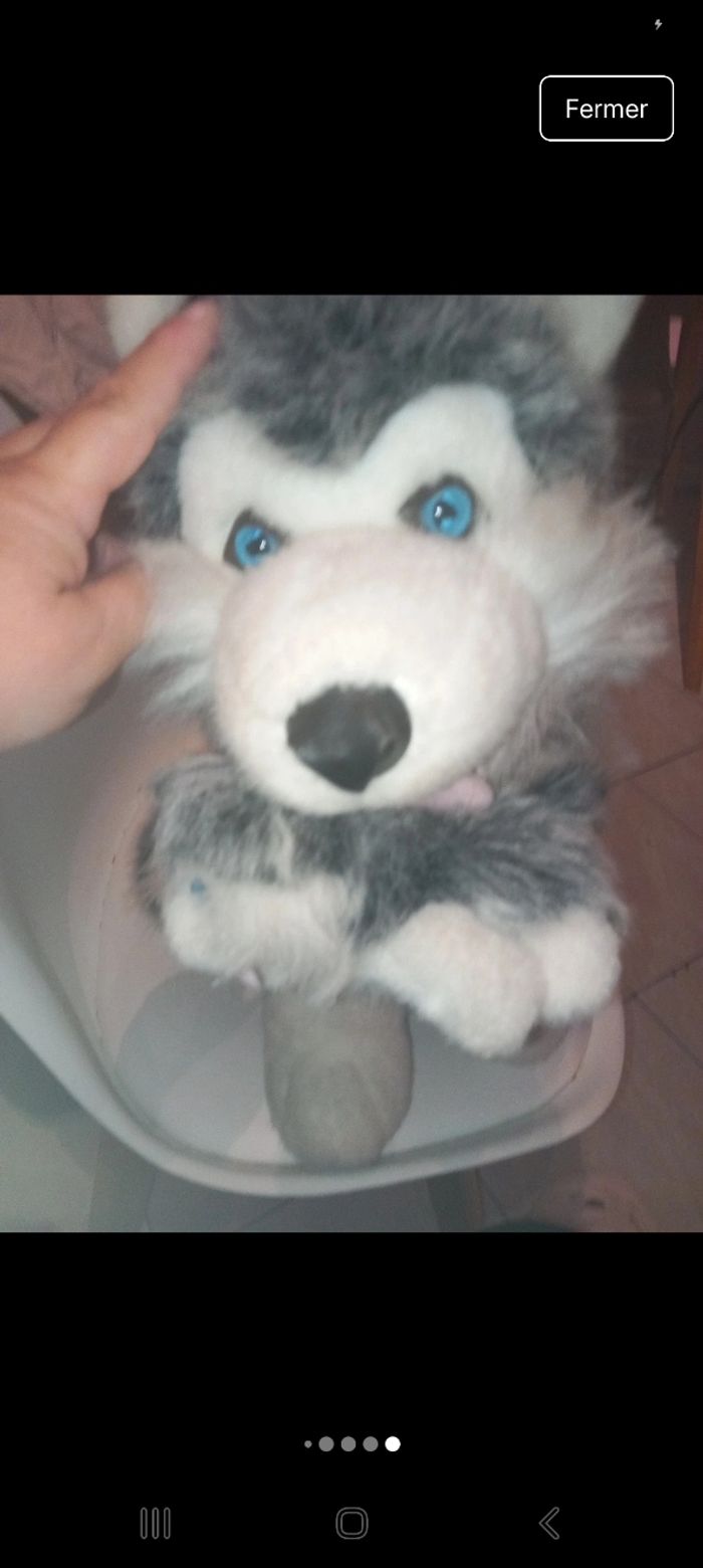 Peluche husky avec son bebe - photo numéro 2