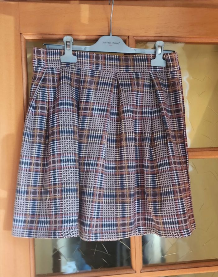 Jupe Molly Bracken 42 marron et bleue