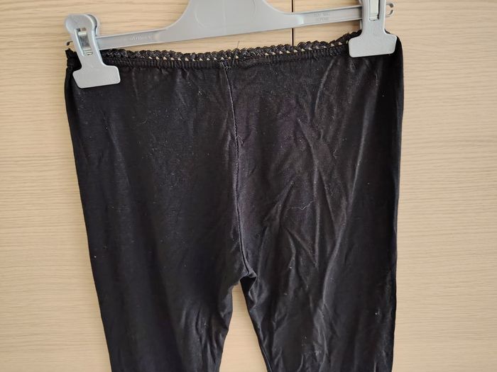 Caleçon léger enfant,10 ans, noir, bas dentelle, taille élastiquée - photo numéro 4