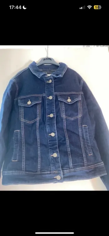 Veste en jean bleu foncé