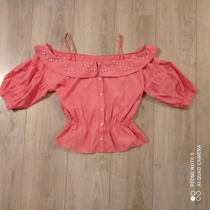Top corail à perles t36/38 - photo numéro 2